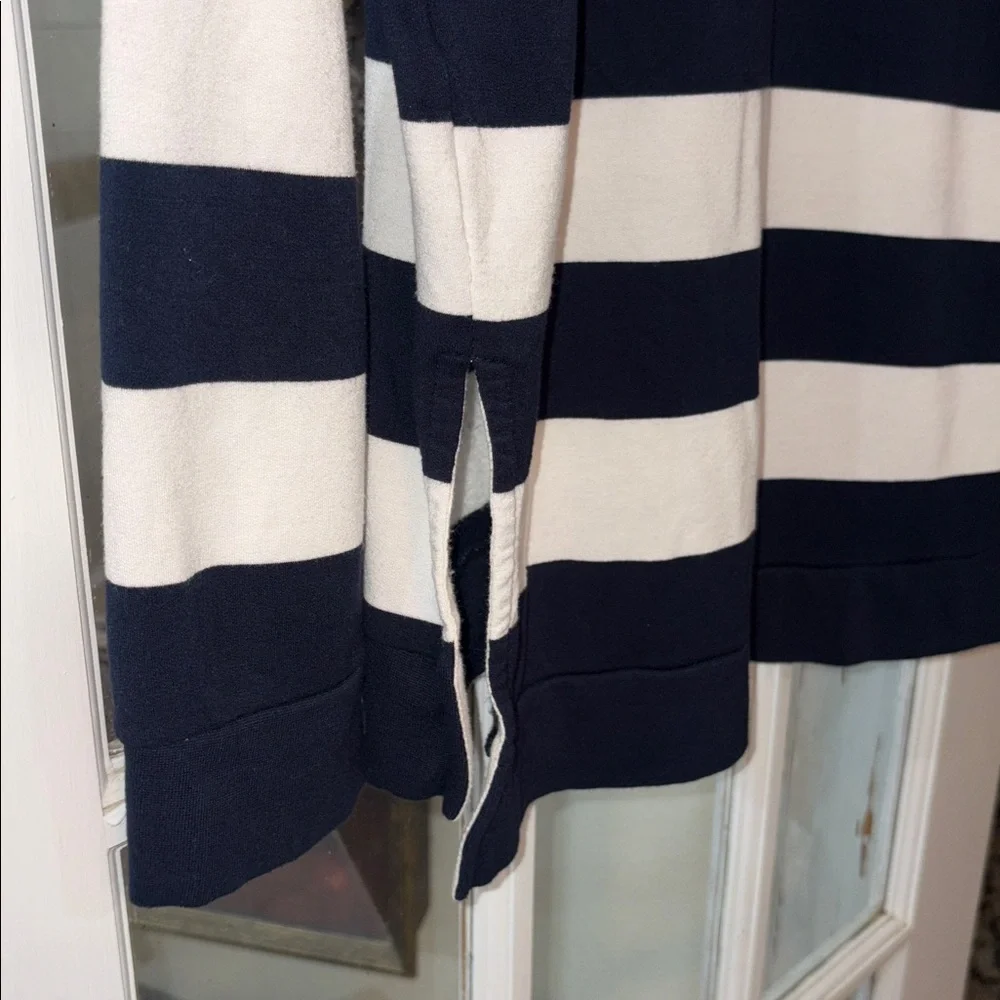 ⚓ Thread & Supply Navy & White Striped Oversized Sweater Small Coastal Nautical